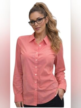 Talbots Pink Wrinklefree Women's Blouse